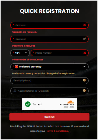 12BET Register