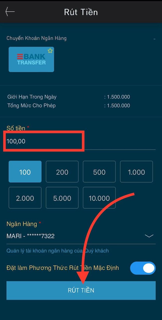 Các Bước Rút Tiền 12BET Chi Tiết